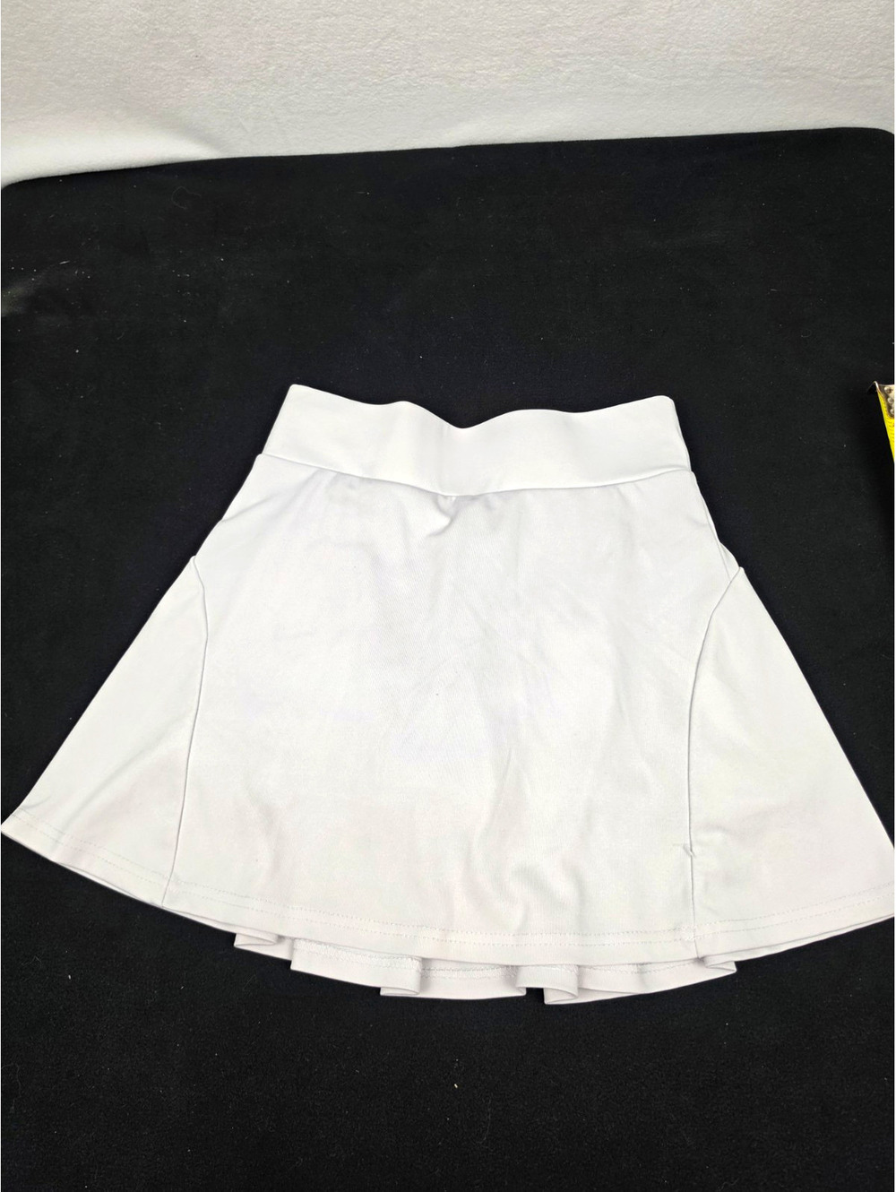 Werena Women’s Off White Pleated Skort Size S Stretch Elastic Waist Zip Pocket